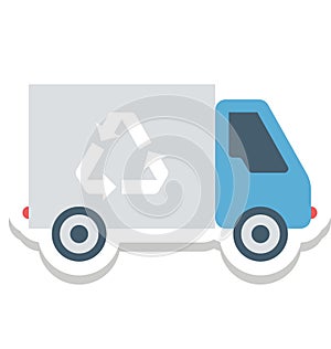 Eco Van, Ecology Color Isolated Vector Icon