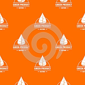 Eco vegan pattern vector orange