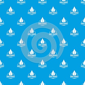 Eco vegan pattern vector seamless blue