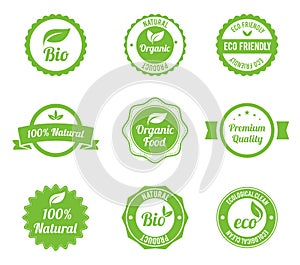 Eco Vintage Labels Bio template set.