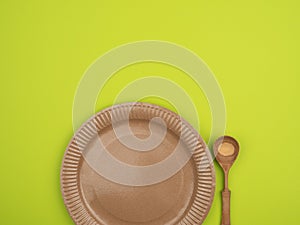 Eco-ware on a bright green background