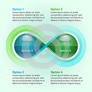 Eco water drop nature infinity loop infographic