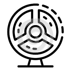 Eco water wheel icon, outline style