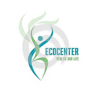 Ecocenter - Healthcare & Life Logo Sign