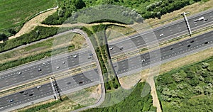 Ecoduct, wilflide passing and transportation highway.