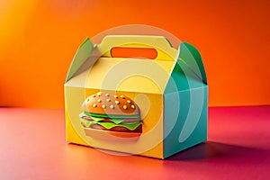 EcoFriendly SelfAssembly Snack Box Template DieCut Design for Burger Boxes and More 175x90x84mm