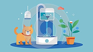 An ecofriendly solution for pet hydration this smart water fountain not only filters the water but also reduces water photo