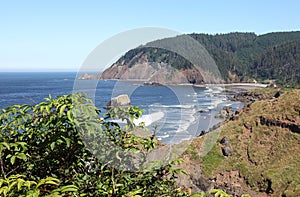 Ecola state park, Oregon coast & Pacific ocean. photo