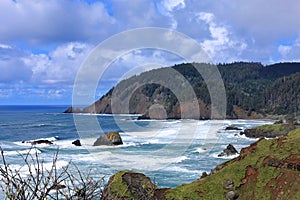 Ecola State Park, Stormy Day on the Oregon Coast, Pacific Northwest, USA