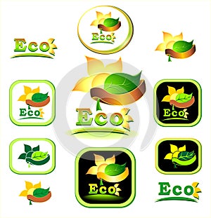 Ecologic icon and logotype