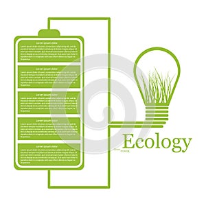 Ecologic modern infographic. Design elements photo