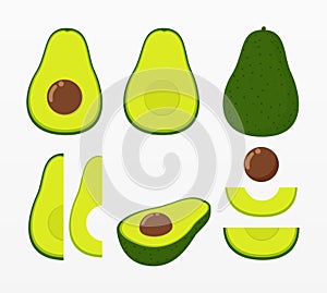 Ecologic and organic avocado set