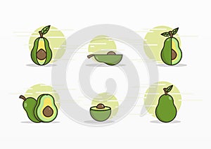 Ecologic and organic avocado set