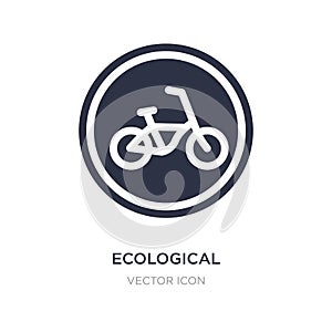 ecological bicycle transport icon on white background. Simple element illustration from Transport concept