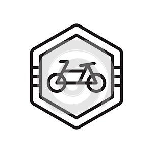 Ecological bicycle transport signal icon vector sign and symbol isolated on white background, Ecological bicycle transport signal