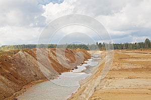 Ecological catastrophy in mud sand quarry