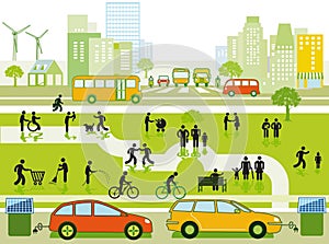 Ecological city illustration