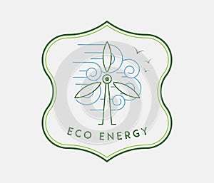 Ecological clean energy illustration