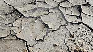 Ecological disaster, drawing of dry land