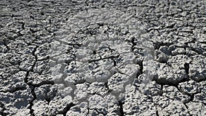 Ecological disaster, drawing of dry land