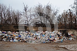 Ecological disaster. Illegal dump