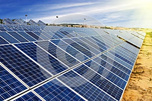 Ecological energy renewable solar panel plant