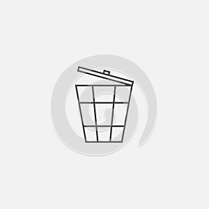 Ecological flat symbol of eco web vector line icon