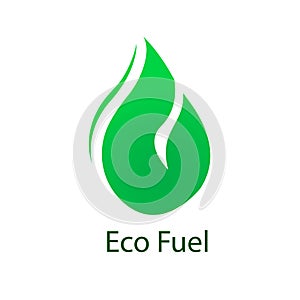 Ecological fuel icon, vector illustration