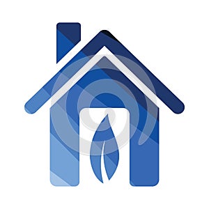 Ecological home leaf icon