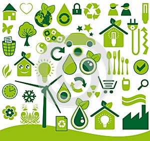 Ecological icons set