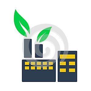 Ecological Industrial Plant Icon