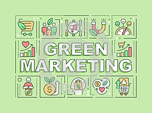 Ecological marketing word concepts light green banner