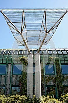 Ecological modern building of library.