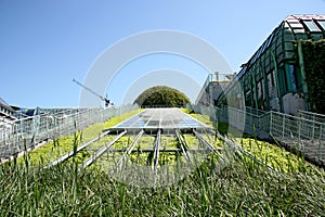 Ecological modern building of library.