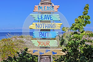 Ecological notice in indian rocks beach