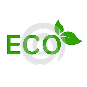 Ecological Plant Stamp. Organic Leaf Symbol for Healthy Food Product. Eco Friendly Emblem. Bio Green Plant Natural