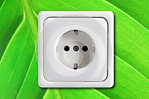 Ecological power outlet photo