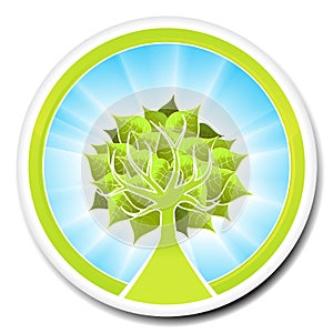 Ecological tree badge design