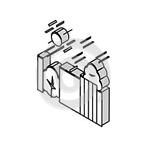 ecologically clean city isometric icon vector illustration photo