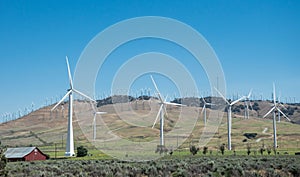Ecologically clean electricity production. Wind Turbines in California