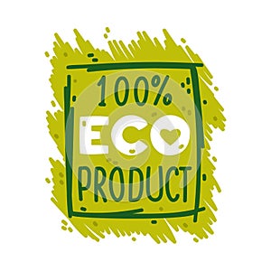 Ecology Badge and Green Eco Label or Sticker Vector Template