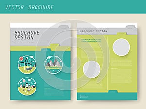 Ecology concept brochure template