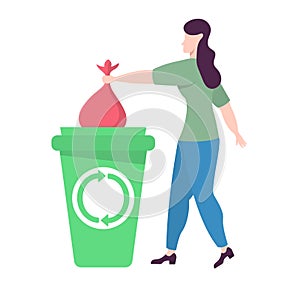 Ecology Concept of Clean Earth Environment, flat design vector illustration, for graphic and web design