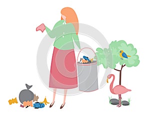 Ecology Concept of Clean Earth Environment, flat design vector illustration, for graphic and web design