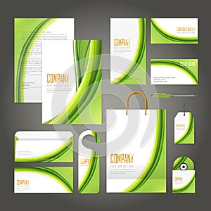 Ecology concept corporate identity template set