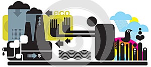 Ecology concept illustration.