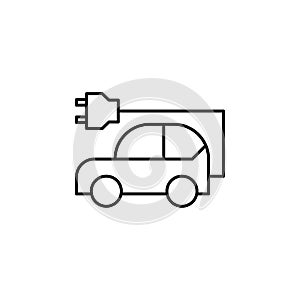 ecology, earth day, electric, car icon. Element of mother earth day icon. Thin line icon for website design and development, app