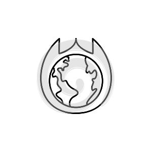 ecology, earth day, global, warming icon. Element of mother earth day icon. Thin line icon for website design and development, app