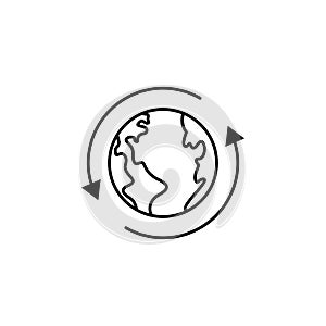 ecology, earth day, recycle, earth icon. Element of mother earth day icon. Thin line icon for website design and development, app