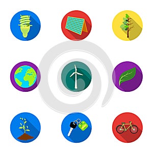 The ecology of the earth, the problems of ecology, ways to combat the ravages.Bio and Ecology icon in set collection on
